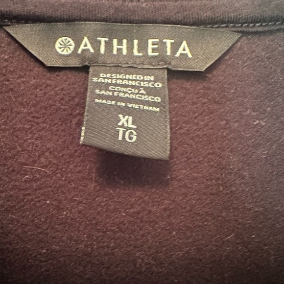 New Women’s Athleta Black Half Zip Pullover Jacket Size XLTG - Picture 7 of 8